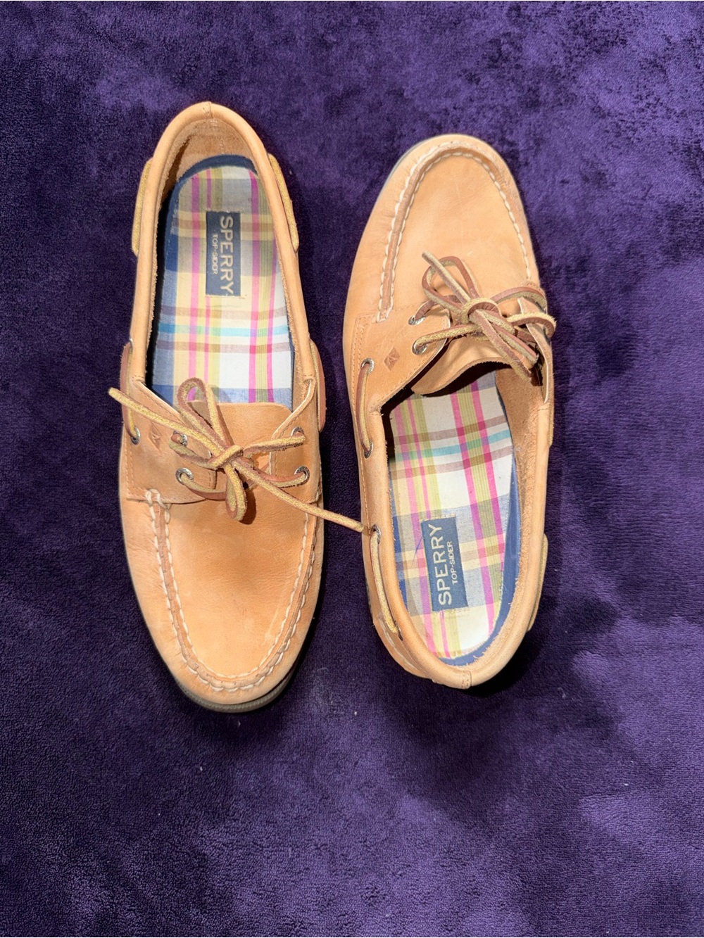 Sperry Top-Sider Tan Leather Boat Shoes Women’s 10M